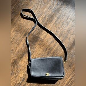 Black Leather Crossbody Bag